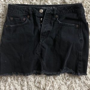 American eagle black jean skirt